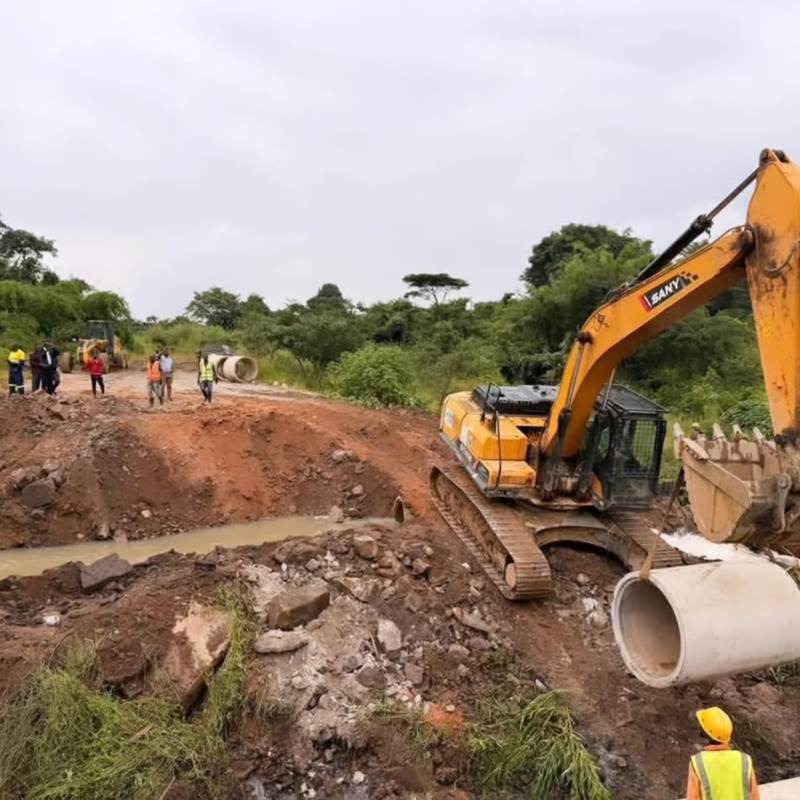 Road construction - Zambia Road construction project by ZAM Africa Earthmovers in Zambia
