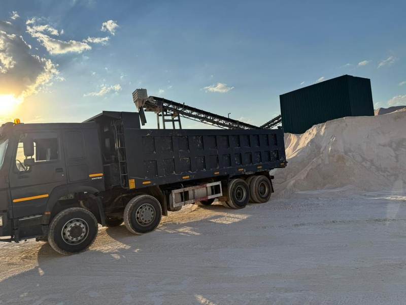 Tipper truck - Zambia Tipper truck on site at sunset in Zambia